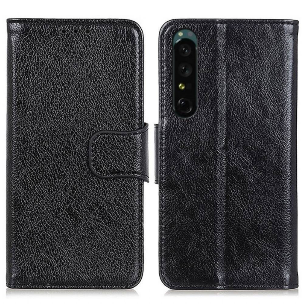 Folio-hoesje voor Sony Xperia 1 IV Gesplitst Nappaleer