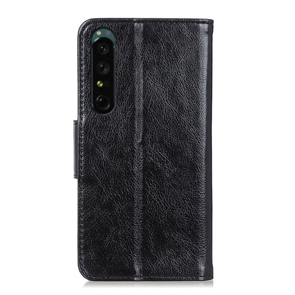 Folio-hoesje voor Sony Xperia 1 IV Gesplitst Nappaleer