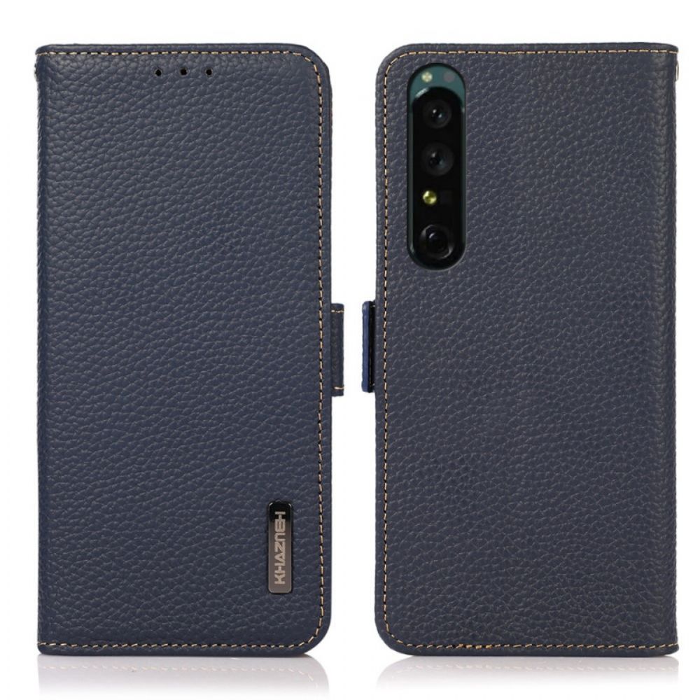 Folio-hoesje voor Sony Xperia 1 IV Litchi Leer Khazneh Rfid