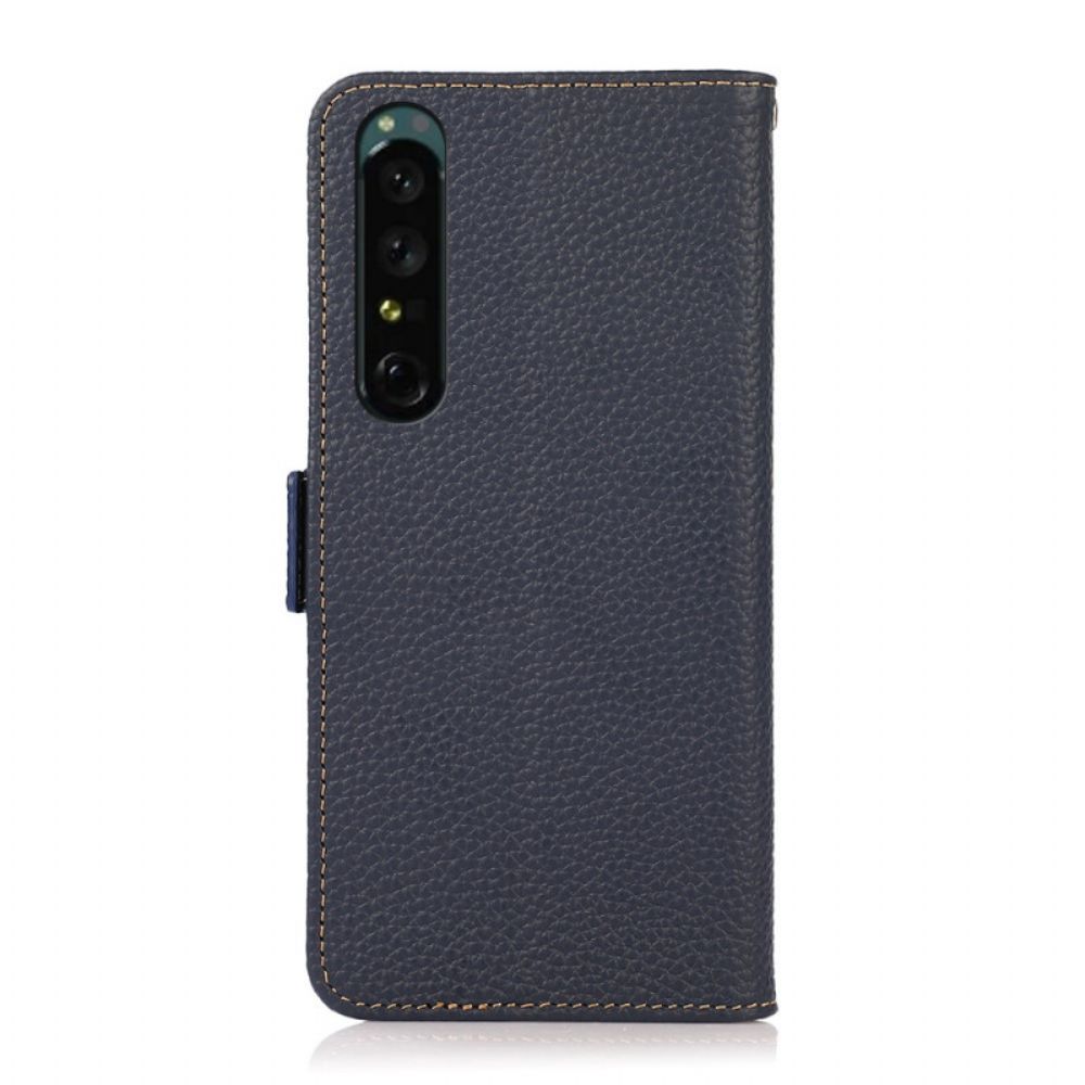 Folio-hoesje voor Sony Xperia 1 IV Litchi Leer Khazneh Rfid