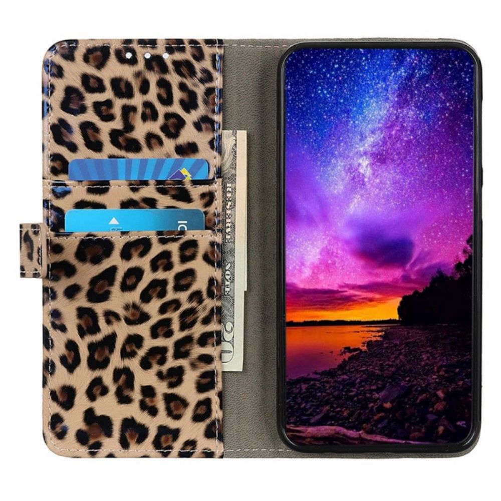 Folio-hoesje voor Sony Xperia 1 IV Luipaardhuideffect