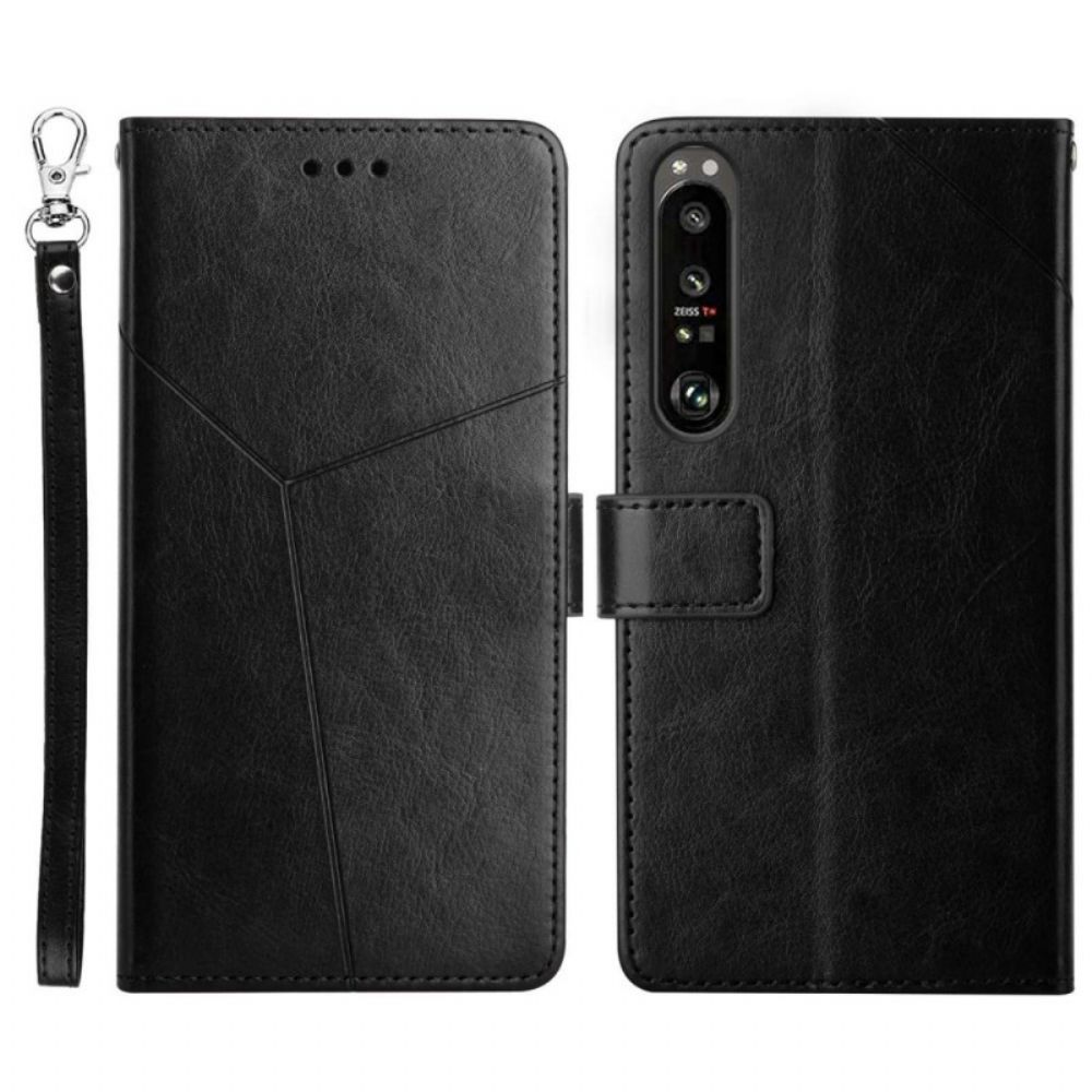 Folio-hoesje voor Sony Xperia 1 IV Met Ketting Y Patroon Met Bandjes