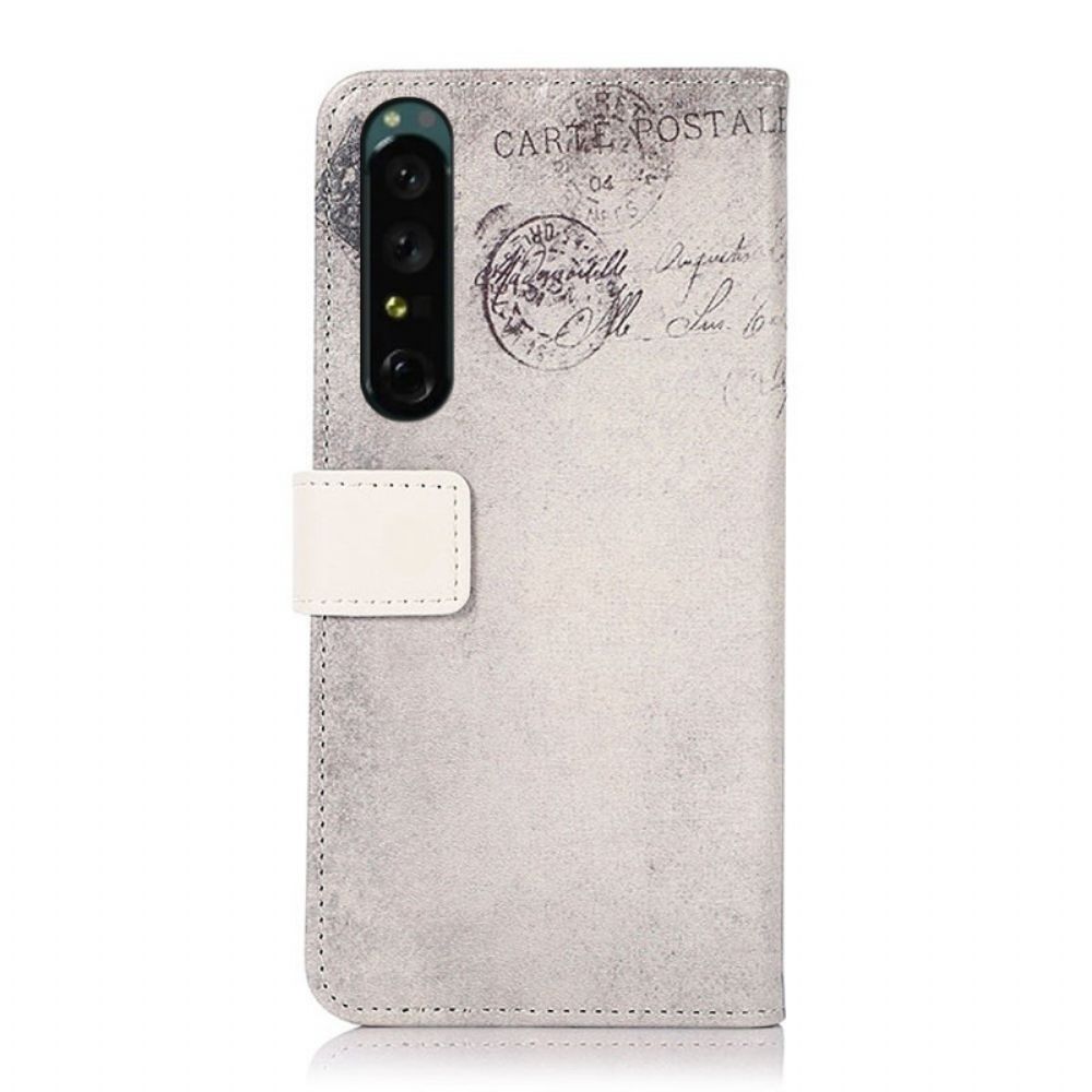 Folio-hoesje voor Sony Xperia 1 IV Reizende Kat