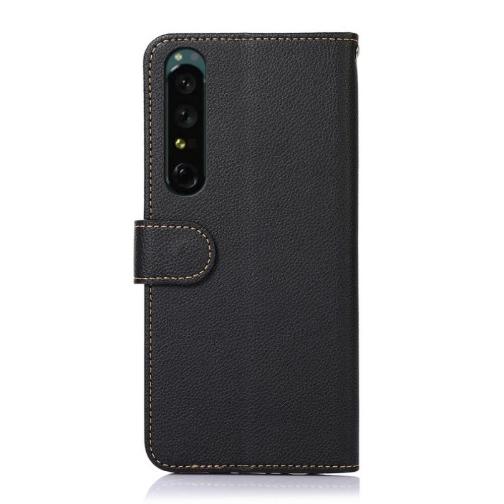 Folio-hoesje voor Sony Xperia 1 IV Rfid Lychee-stijl