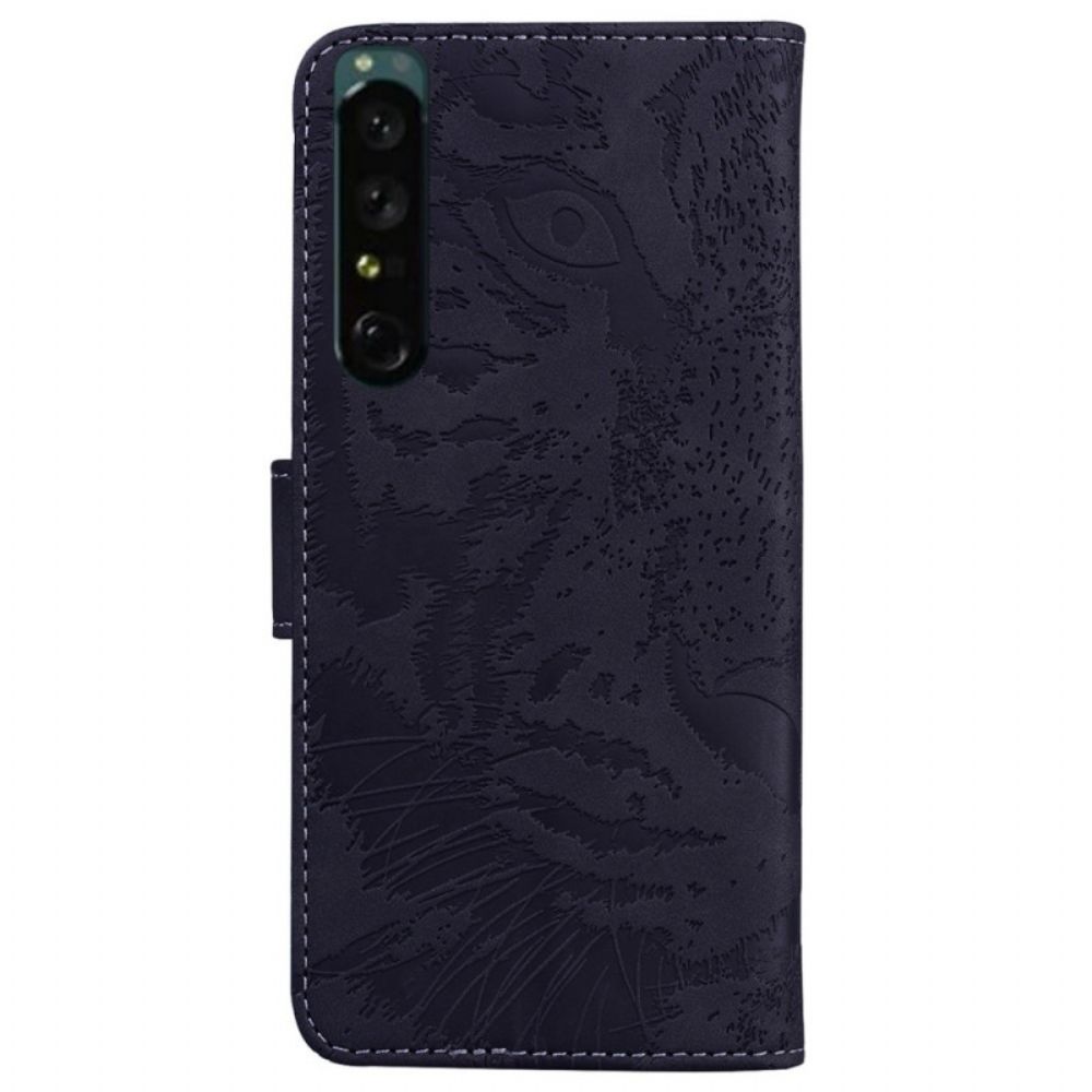 Folio-hoesje voor Sony Xperia 1 IV Tijgerafdruk