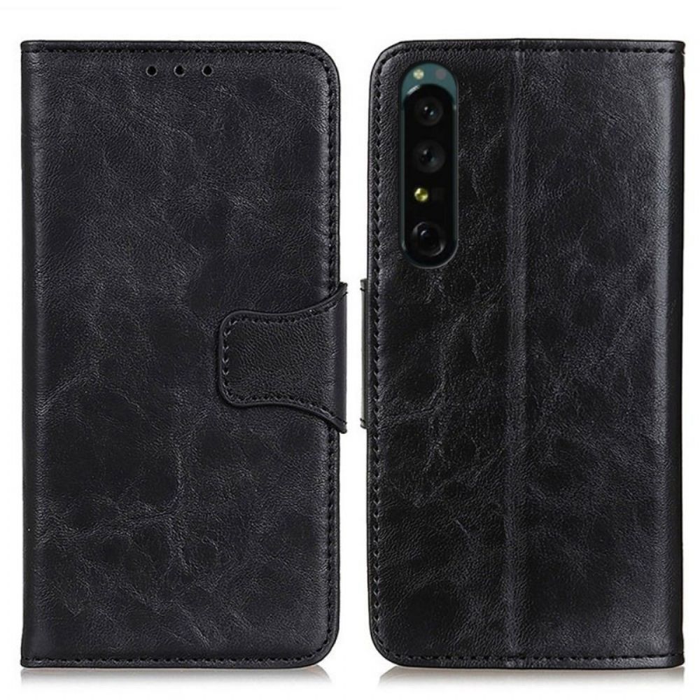 Folio-hoesje voor Sony Xperia 1 IV Vintage Gesp Splitleer