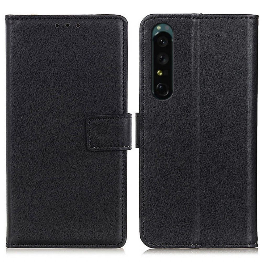 Leren Hoesje voor Sony Xperia 1 IV Eenvoudig Kunstleer