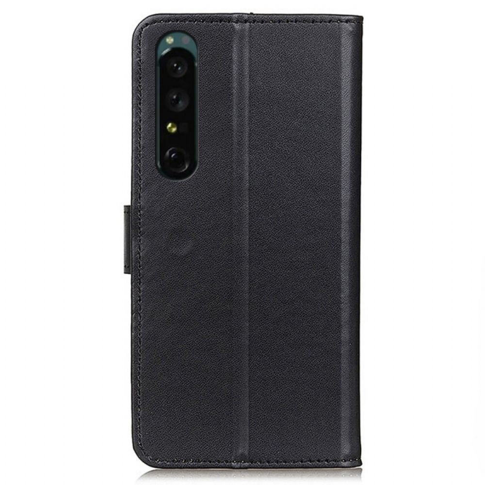 Leren Hoesje voor Sony Xperia 1 IV Eenvoudig Kunstleer