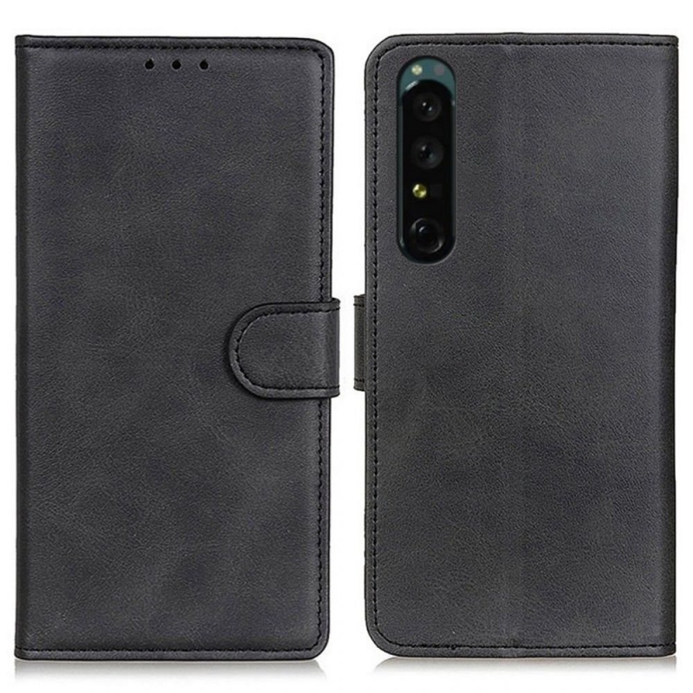 Leren Hoesje voor Sony Xperia 1 IV Mat Leereffect