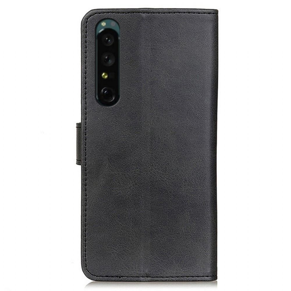 Leren Hoesje voor Sony Xperia 1 IV Mat Leereffect