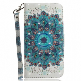 Leren Hoesje voor Sony Xperia 1 IV Met Ketting Band Mandala