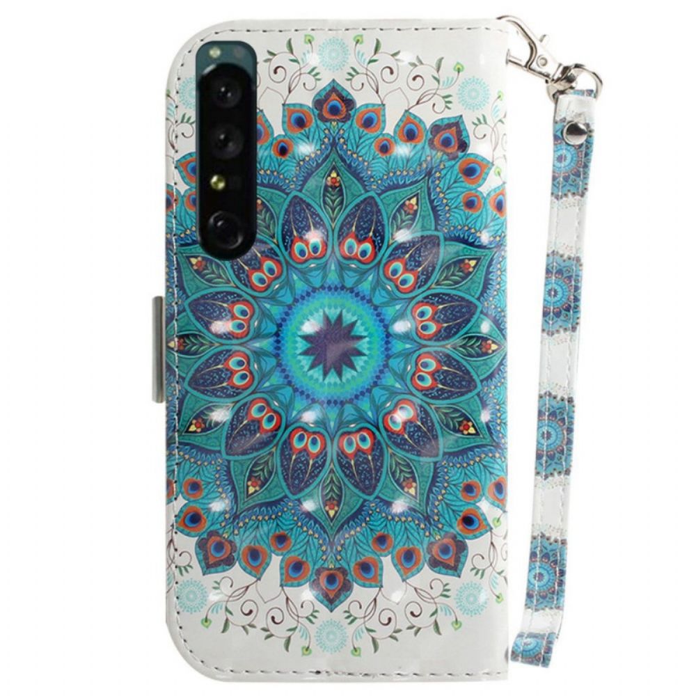 Leren Hoesje voor Sony Xperia 1 IV Met Ketting Band Mandala