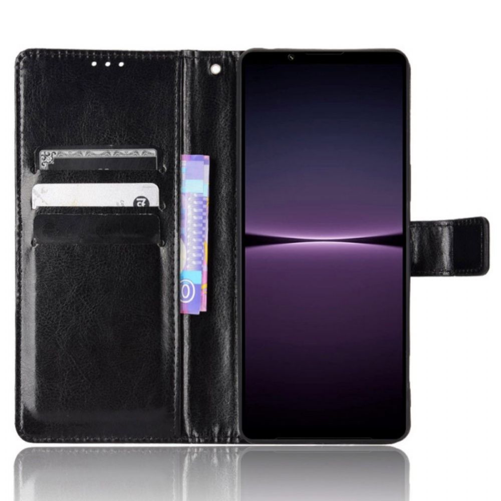 Leren Hoesje voor Sony Xperia 1 IV Met Ketting Flitsende Strappy