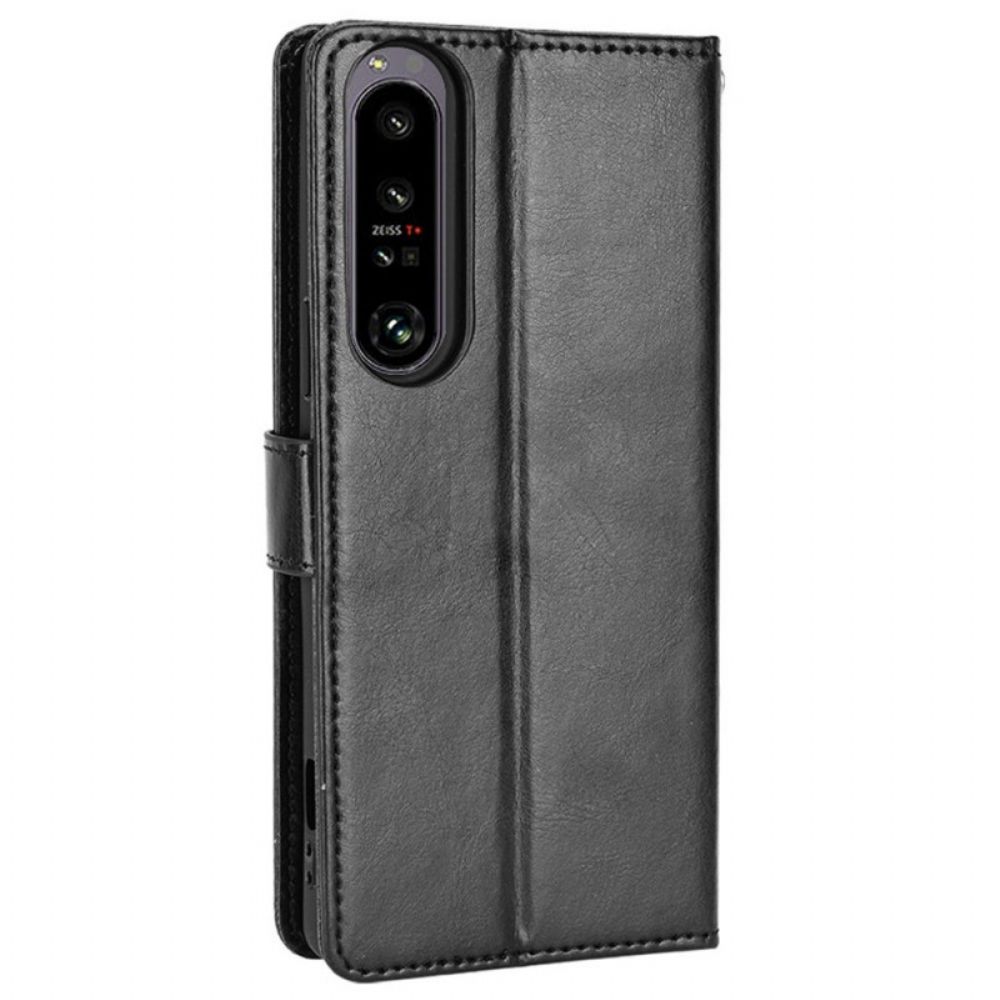 Leren Hoesje voor Sony Xperia 1 IV Met Ketting Flitsende Strappy