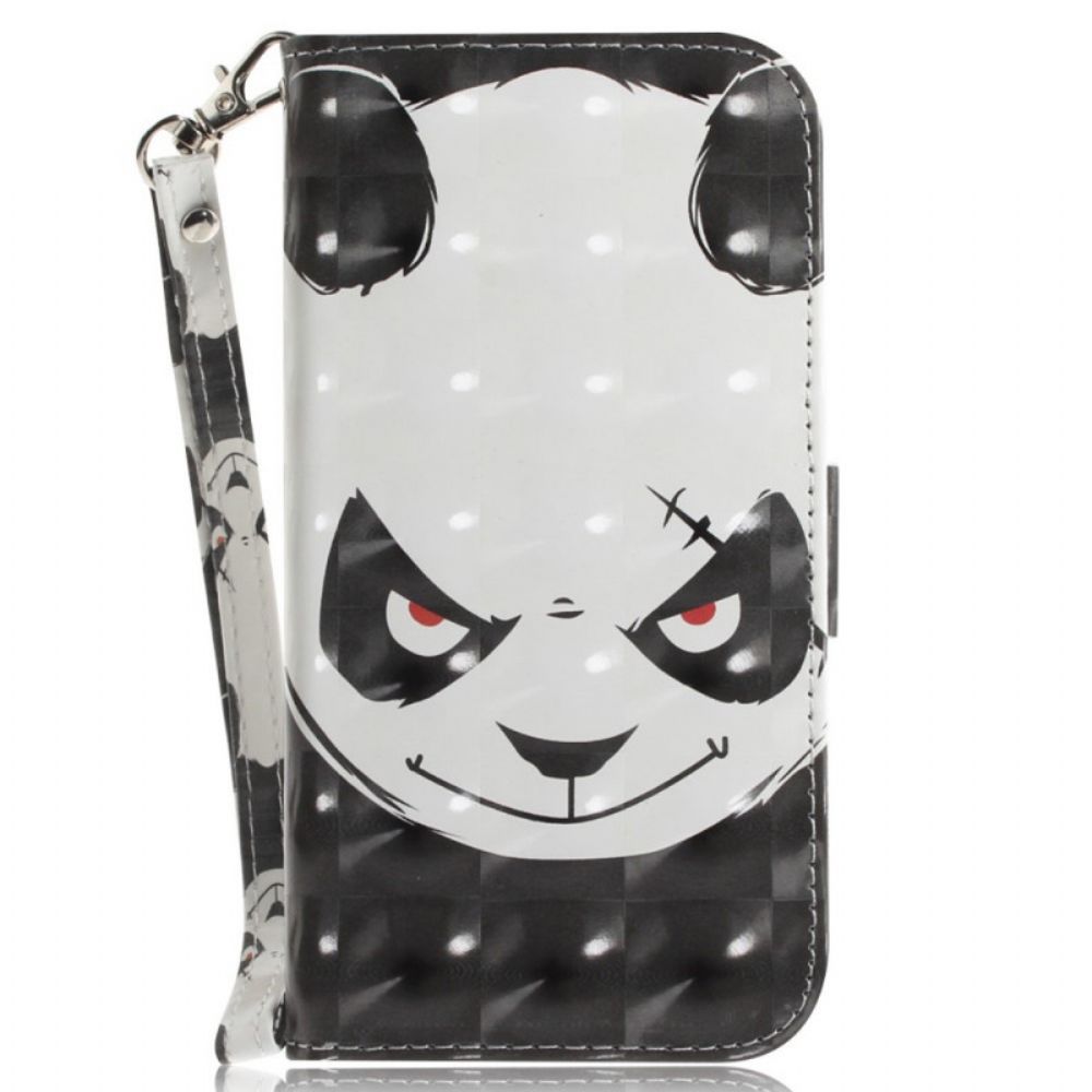 Leren Hoesje voor Sony Xperia 1 IV Met Ketting Thong Panda