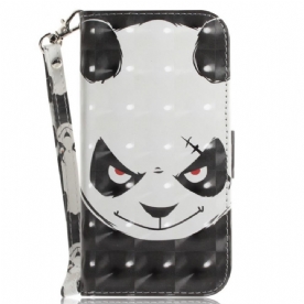 Leren Hoesje voor Sony Xperia 1 IV Met Ketting Thong Panda