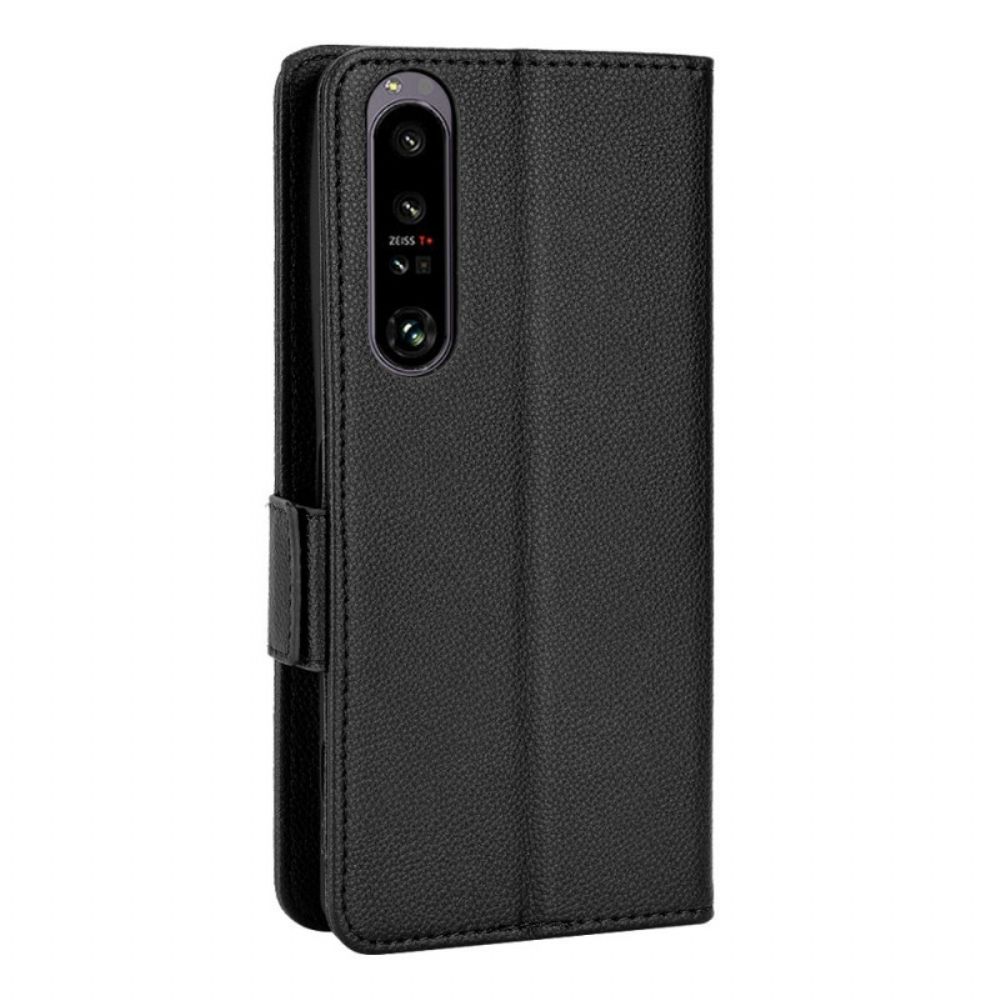 Leren Hoesje voor Sony Xperia 1 IV Traditionele Litchi-leerstijl