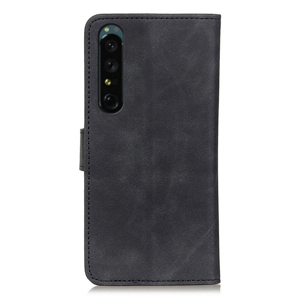 Leren Hoesje voor Sony Xperia 1 IV Vintage Leereffect Khazneh