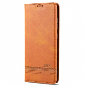 Bescherming Hoesje voor Samsung Galaxy S21 FE Folio-hoesje Azns Lederen Stijl