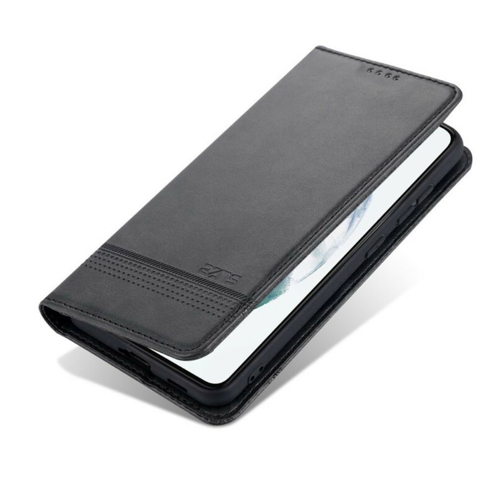 Bescherming Hoesje voor Samsung Galaxy S21 FE Folio-hoesje Azns Lederen Stijl