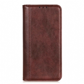 Bescherming Hoesje voor Samsung Galaxy S21 FE Folio-hoesje Elegance Split Litchi Leer