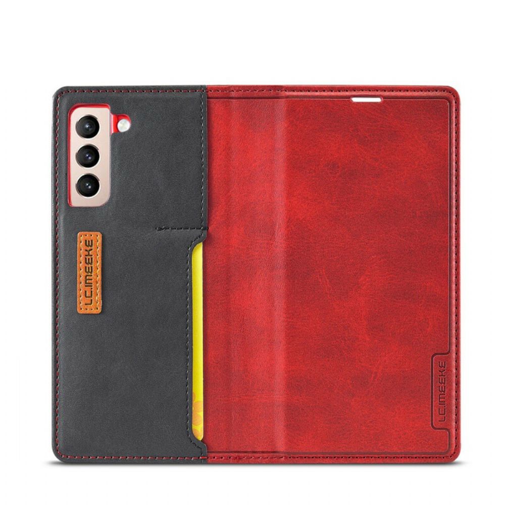 Bescherming Hoesje voor Samsung Galaxy S21 FE Folio-hoesje Lc-001-serie Lc.imeeke