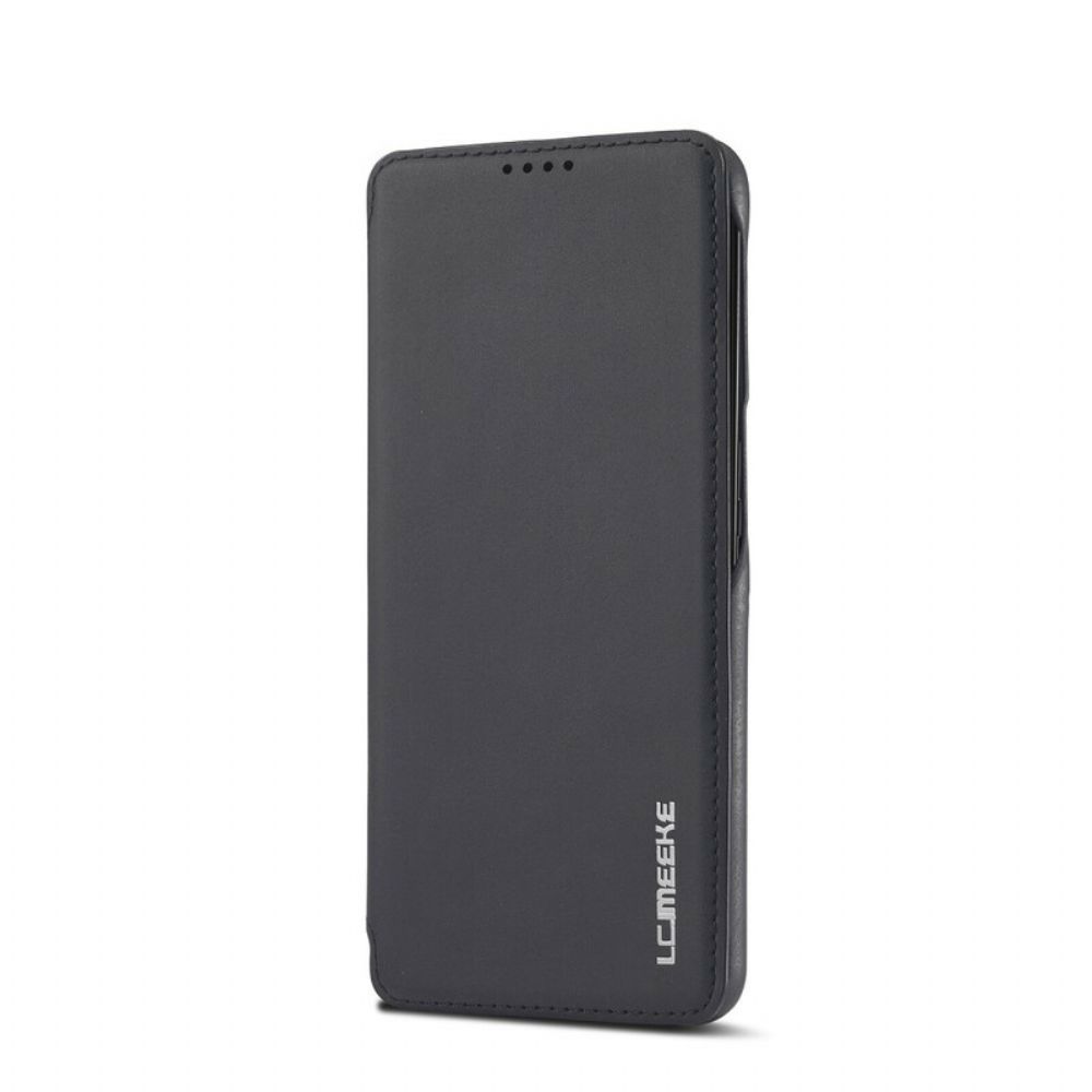 Bescherming Hoesje voor Samsung Galaxy S21 FE Folio-hoesje Lc.imeeke Leereffect