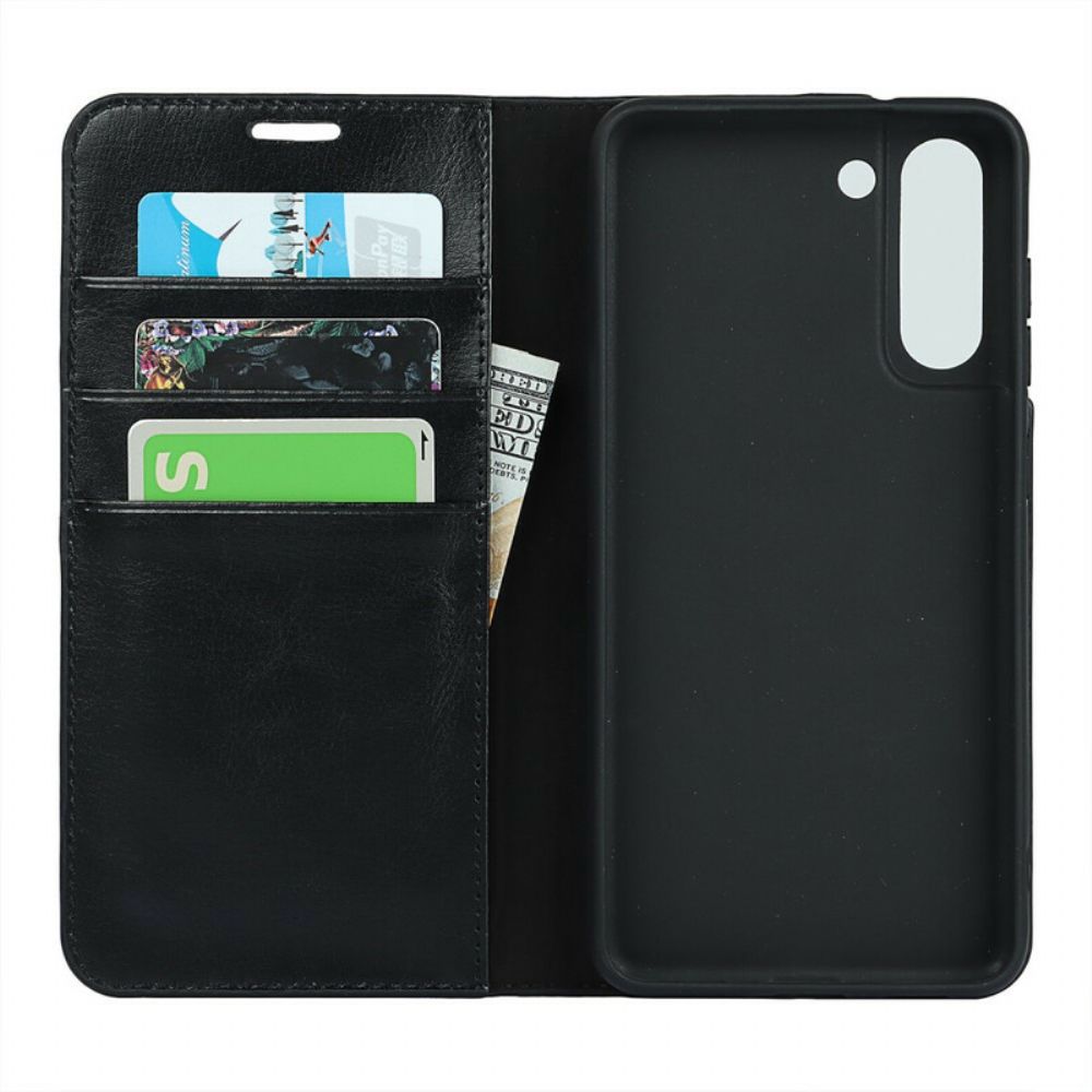 Bescherming Hoesje voor Samsung Galaxy S21 FE Folio-hoesje Suggestie Voor Echte Leerkleur