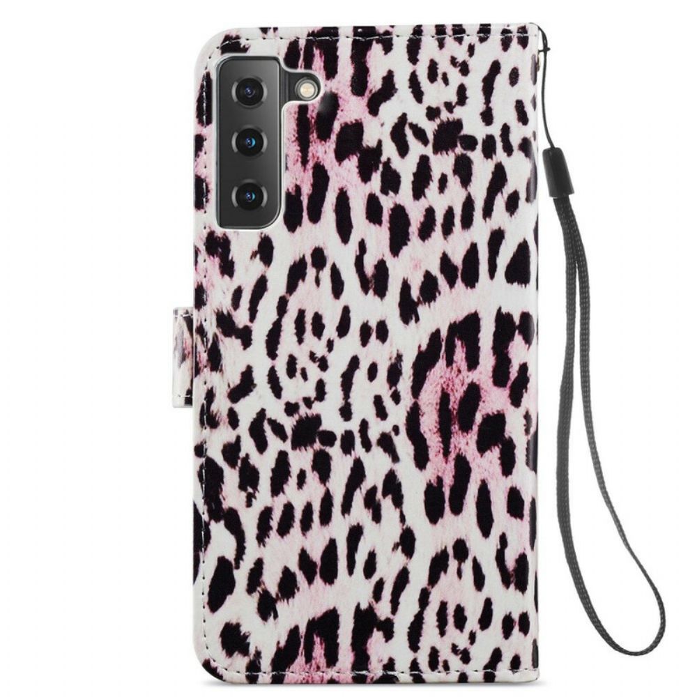 Flip Case voor Samsung Galaxy S21 FE Luipaardafdruk