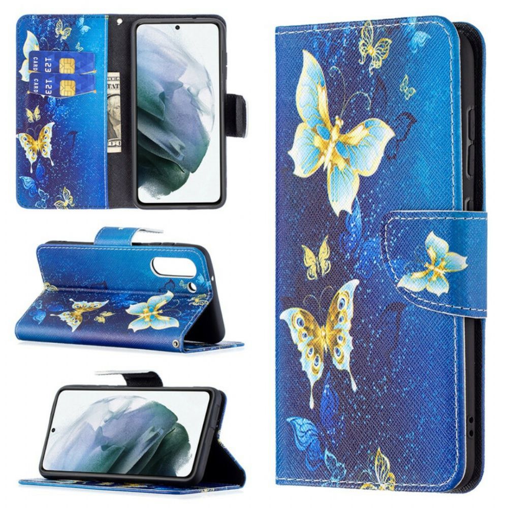 Flip Case voor Samsung Galaxy S21 FE Vlinders Koningen