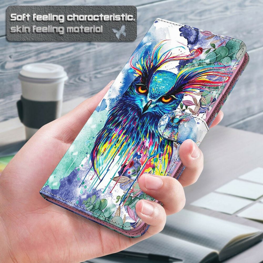 Folio-hoesje voor Samsung Galaxy S21 FE Aquarel Vogel