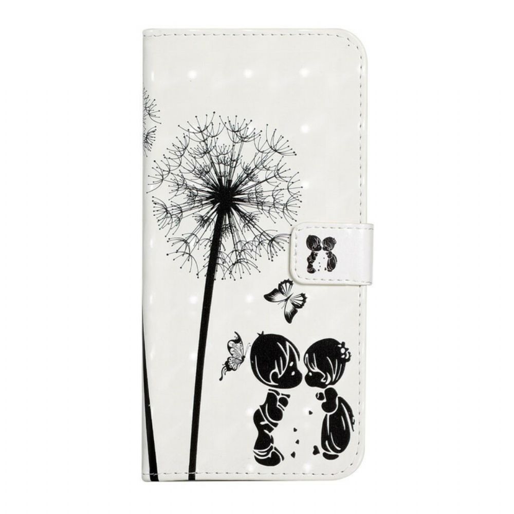 Folio-hoesje voor Samsung Galaxy S21 FE Baby Liefde Paardebloem