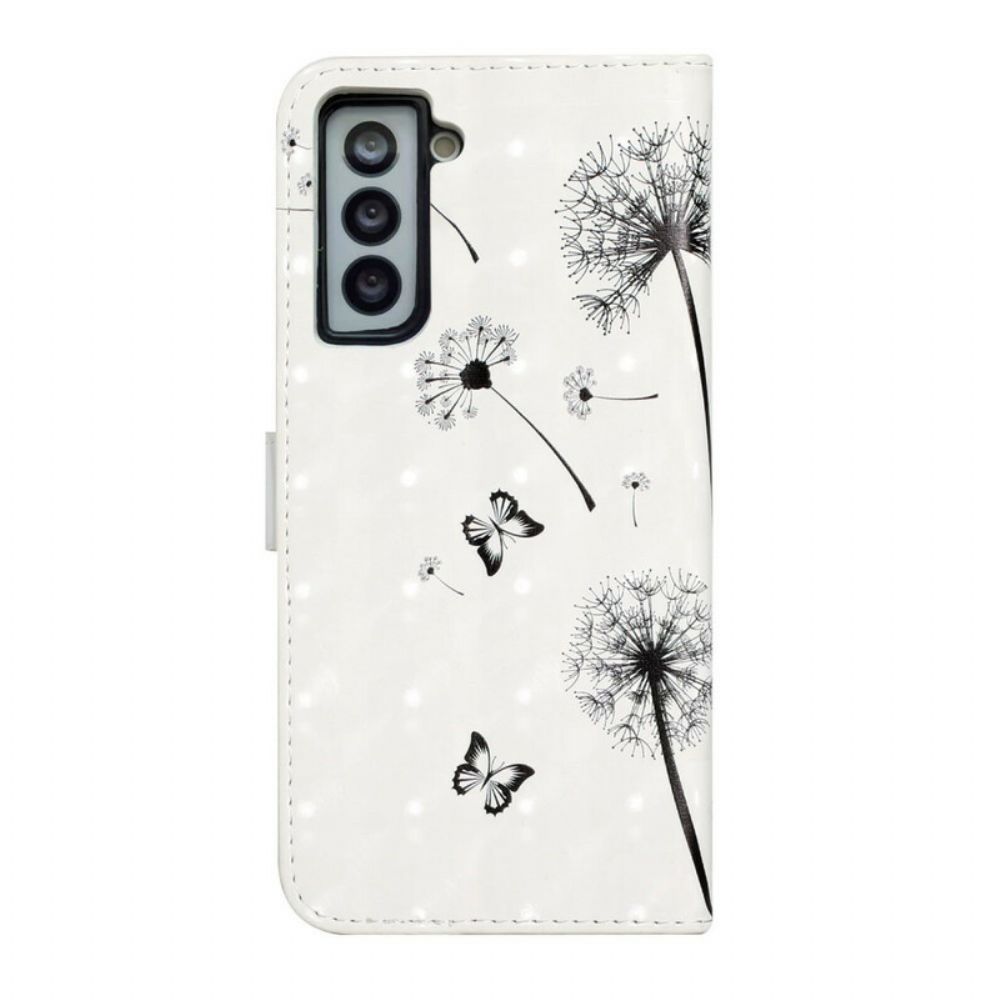 Folio-hoesje voor Samsung Galaxy S21 FE Baby Liefde Paardebloem