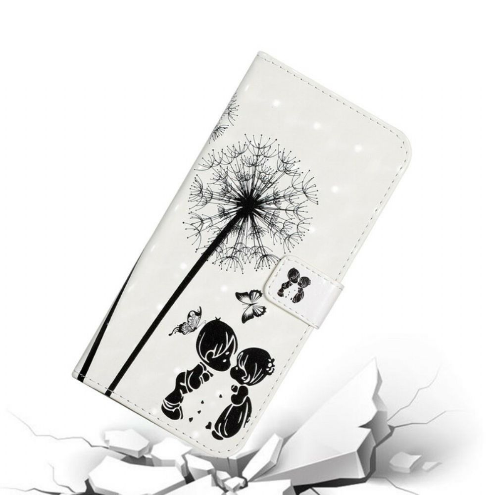 Folio-hoesje voor Samsung Galaxy S21 FE Baby Liefde Paardebloem