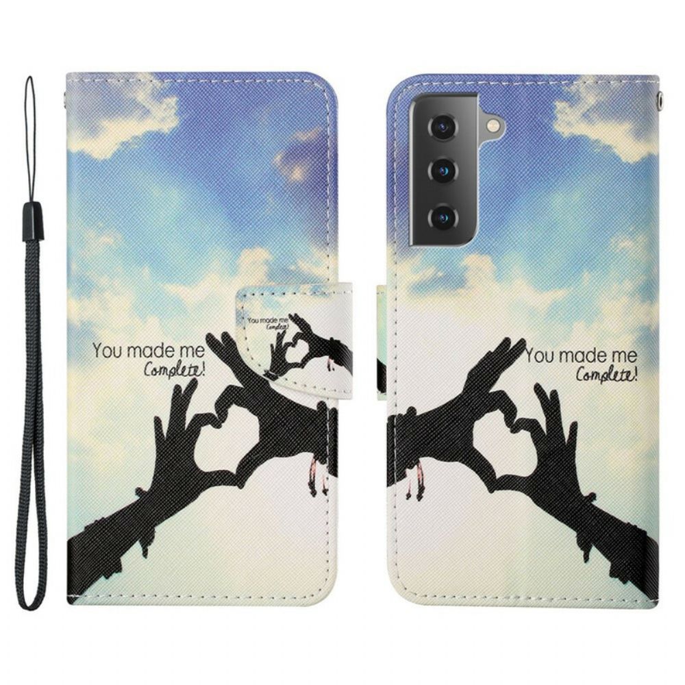 Folio-hoesje voor Samsung Galaxy S21 FE Compleet Met Draagkoord