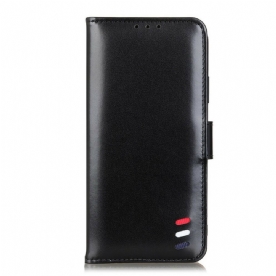 Folio-hoesje voor Samsung Galaxy S21 FE Driekleurig Leereffect