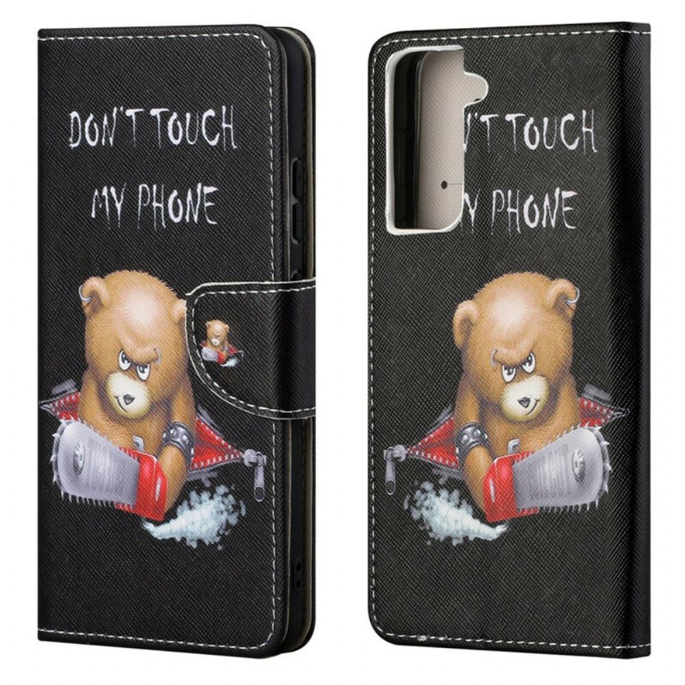 Folio-hoesje voor Samsung Galaxy S21 FE Gevaarlijke Beer