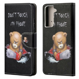 Folio-hoesje voor Samsung Galaxy S21 FE Gevaarlijke Beer