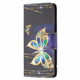 Folio-hoesje voor Samsung Galaxy S21 FE Gouden Vlinder