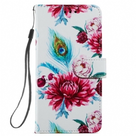 Folio-hoesje voor Samsung Galaxy S21 FE Intense Bloemen