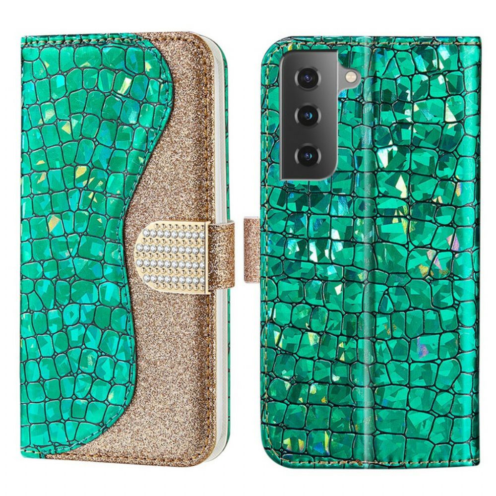 Folio-hoesje voor Samsung Galaxy S21 FE Krok Diamanten