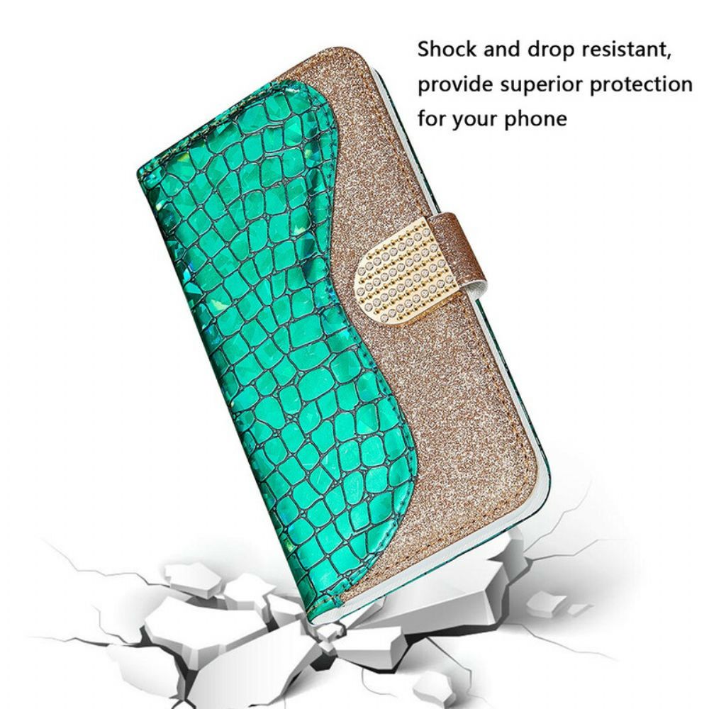 Folio-hoesje voor Samsung Galaxy S21 FE Krok Diamanten