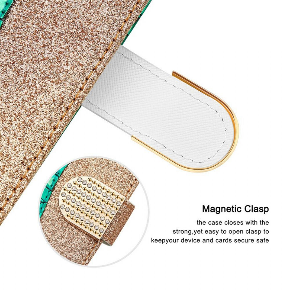 Folio-hoesje voor Samsung Galaxy S21 FE Krok Diamanten