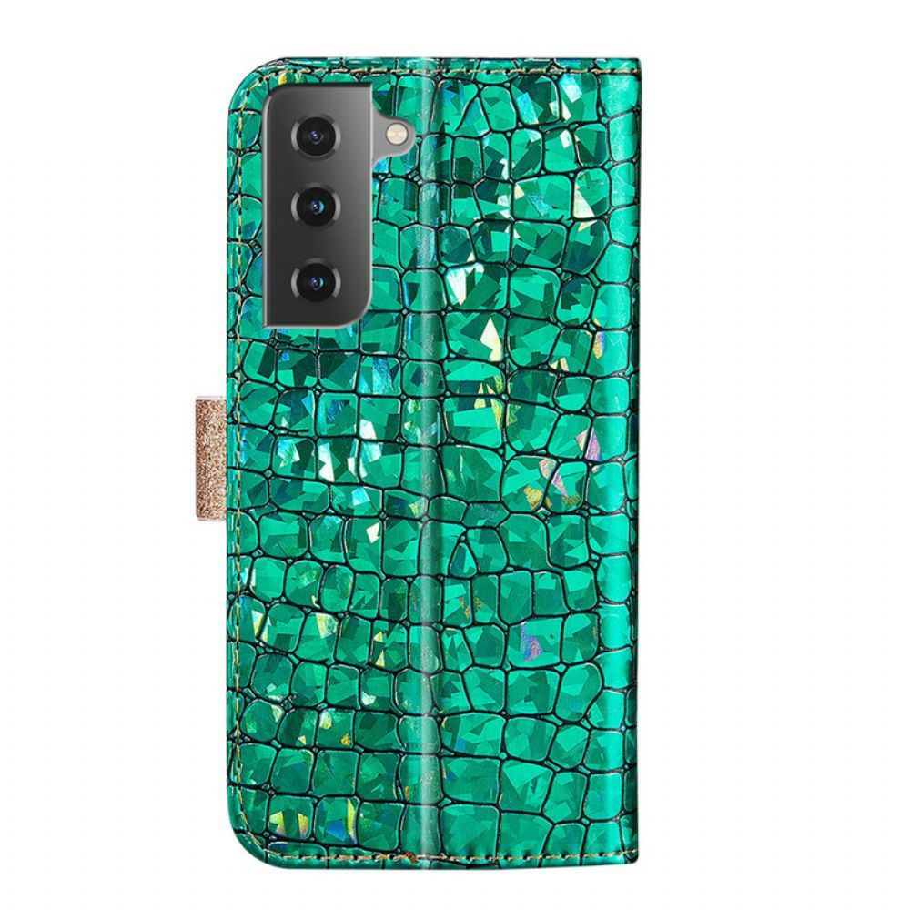 Folio-hoesje voor Samsung Galaxy S21 FE Krok Diamanten