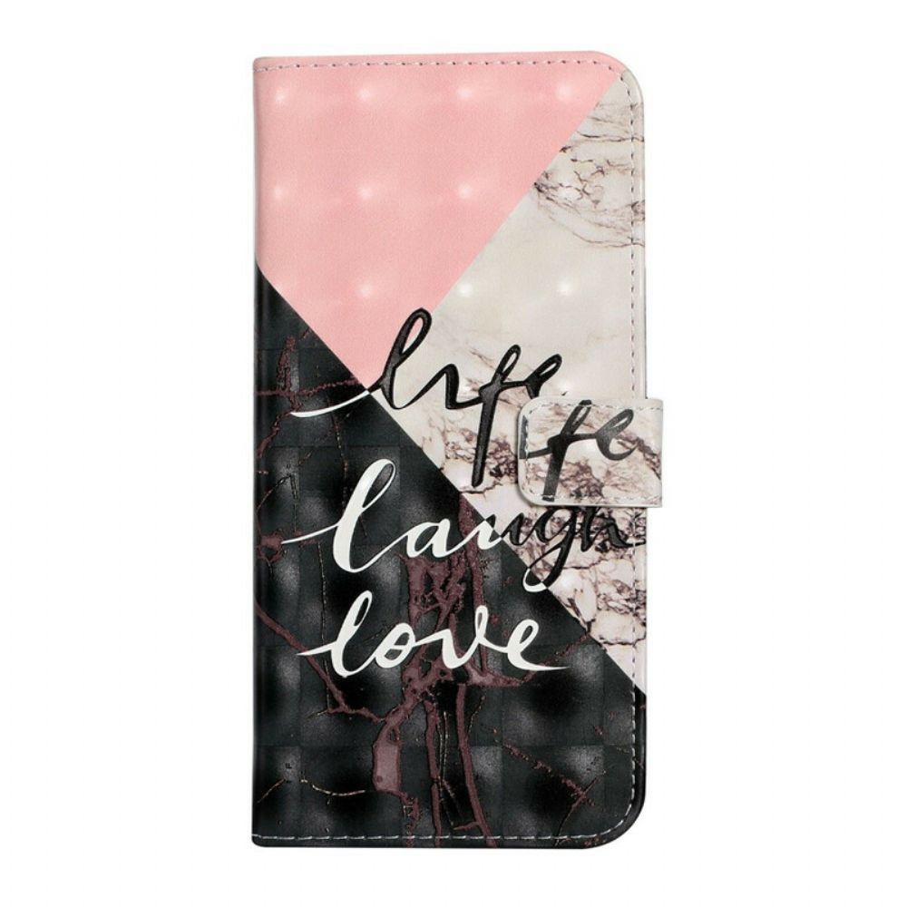 Folio-hoesje voor Samsung Galaxy S21 FE Leven Lach Liefde