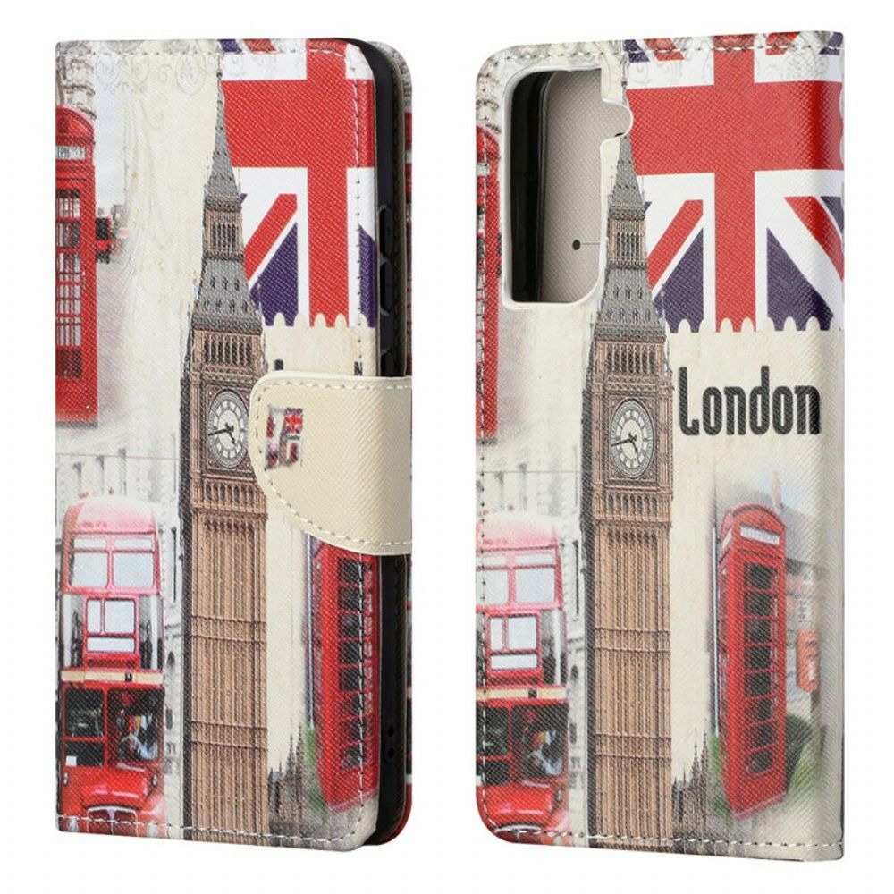 Folio-hoesje voor Samsung Galaxy S21 FE Londen Leven