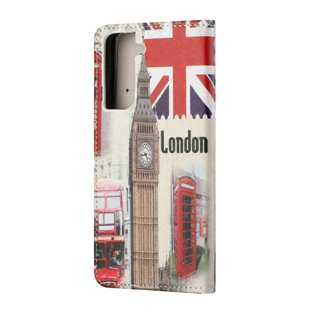 Folio-hoesje voor Samsung Galaxy S21 FE Londen Leven