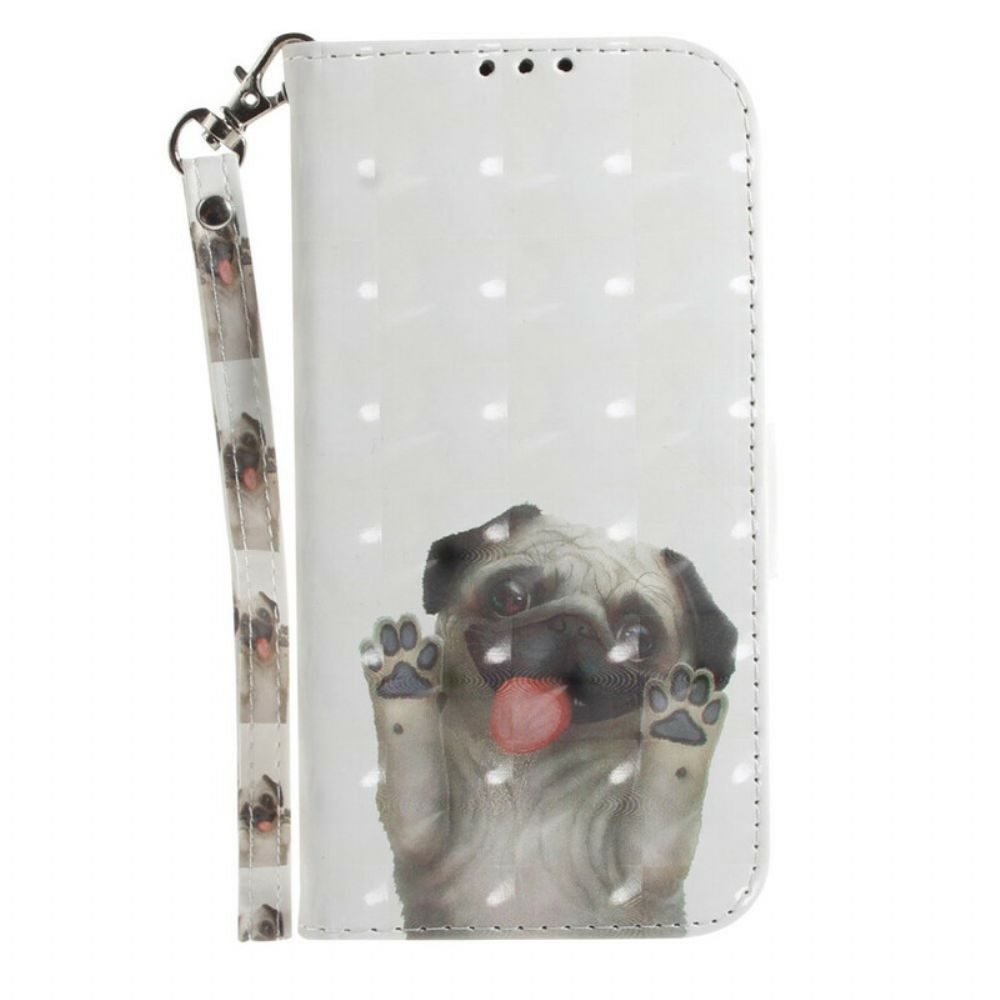 Folio-hoesje voor Samsung Galaxy S21 FE Met Ketting Hou Van Mijn Hond Met Riem