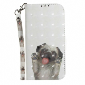 Folio-hoesje voor Samsung Galaxy S21 FE Met Ketting Hou Van Mijn Hond Met Riem