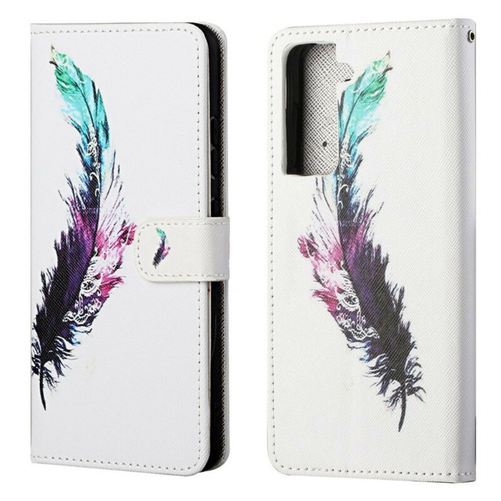 Folio-hoesje voor Samsung Galaxy S21 FE Met Ketting Thong Veer